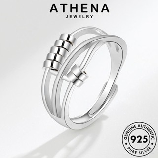 ATHENA JEWELRY แฟชั่น เครื่องประดับ เครื่องประดับ เงิน เกาหลี แท้ Silver ต้นฉบับ แหวน ผู้หญิง สามวง ทอง 925 R1733