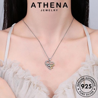 ATHENA JEWELRY Silver ผู้หญิง เครื่องประดับ ต้นฉบับ เครื่องประดับ เกาหลี จี้ สร้อยคอ 925 ช้างธรรมดา แท้ แฟชั่น เงิน N13