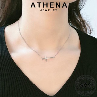 ATHENA JEWELRY 925 เครื่องประดับ ข้ามบุคลิกภาพ แฟชั่น ผู้หญิง สร้อยคอ เงิน ต้นฉบับ เครื่องประดับ ทอง แท้ เกาหลี Silver จี้ N68