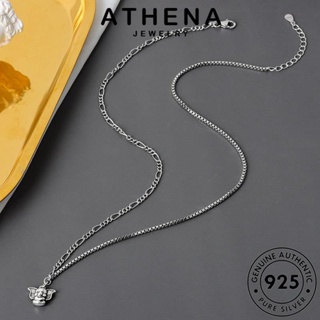 ATHENA JEWELRY ผู้หญิง จี้ Silver แท้ ต้นฉบับ เครื่องประดับ เงิน 925 แฟชั่น เครื่องประดับ เกาหลี สร้อยคอ เรโทรดัมโบ้ N74