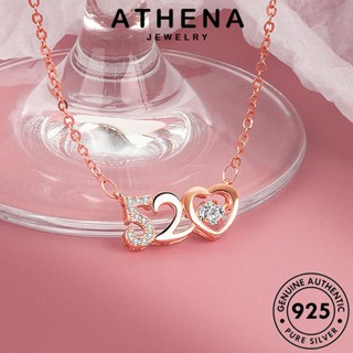 ATHENA JEWELRY เกาหลี สร้อยคอ น่ารัก52 เงิน ผู้หญิง เครื่องประดับ แท้ แฟชั่น โกลด์ จี้ ต้นฉบับ ไดมอนด์ Silver มอยส์ซาไนท์ 925 เครื่องประดับ N78