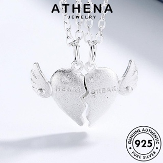 ATHENA JEWELRY เงิน ปวดใจแฟชั่น 925 เครื่องประดับ เกาหลี เครื่องประดับ สร้อยคอ จี้ แท้ ผู้หญิง ต้นฉบับ Silver แฟชั่น N79