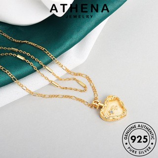 ATHENA JEWELRY เครื่องประดับ แท้ เงิน Silver ทอง จี้ สร้อยคอ ต้นฉบับ เกาหลี ความรักที่เรียบง่าย ผู้หญิง 925 แฟชั่น เครื่องประดับ N82