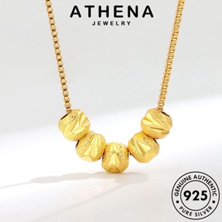 ATHENA JEWELRY Silver ทอง ผู้หญิง แฟชั่นโอนลูกปัด ต้นฉบับ เครื่องประดับ แฟชั่น จี้ เกาหลี สร้อยคอ เงิน 925 แท้ เครื่องประดับ N85