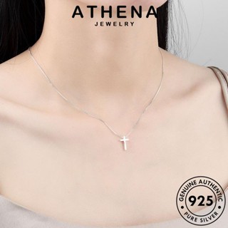 ATHENA JEWELRY แฟชั่น ผู้หญิง แท้ 925 เครื่องประดับ Silver เครื่องประดับ ต้นฉบับ เงิน ข้ามง่าย จี้ เกาหลี สร้อยคอ N108