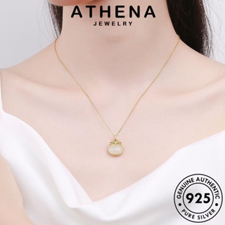 ATHENA JEWELRY ทองหยก เกาหลี ดี สร้อยคอ แฟชั่น Silver เครื่องประดับ ต้นฉบับ ผู้หญิง เครื่องประดับ 925 จี้ เงิน แท้ N114