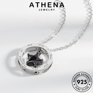 ATHENA JEWELRY ต้นฉบับ แฟชั่น ดาวที่เรียบง่าย แท้ เกาหลี สร้อยคอ มอยส์ซาไนท์ไดมอนด์ จี้ เครื่องประดับ เงิน 925 เครื่องประดับ Silver คู่รัก N126