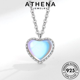 ATHENA JEWELRY เครื่องประดับ สร้อยคอ จี้ พิ้งค์ไดมอนด์คริสตัลโกลด์ หวานใจ Silver เครื่องประดับ 925 แท้ ต้นฉบับ แฟชั่น เงิน เกาหลี ผู้หญิง N95