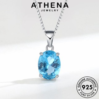 ATHENA JEWELRY Silver ไพลิน ต้นฉบับ เกาหลี จี้ แฟชั่น เครื่องประดับ แท้ สร้อยคอ เครื่องประดับ 925 เงิน ผู้หญิง แฟชั่น N97