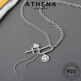 ATHENA JEWELRY แท้ ผู้หญิง ต้นฉบับ ยิ้มย้อนยุค เครื่องประดับ เงิน Silver จี้ แฟชั่น เครื่องประดับ 925 สร้อยคอ เกาหลี N151