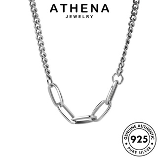 ATHENA JEWELRY ผู้หญิง แท้ วินเทจ แฟชั่น เครื่องประดับ เครื่องประดับ จี้ 925 เกาหลี ต้นฉบับ เงิน Silver สร้อยคอ N165