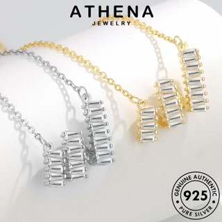 ATHENA JEWELRY เครื่องประดับ ผู้หญิง สร้อยคอ ไดมอนด์ จี้ เงิน แท้ มอยส์ซาไนท์ เครื่องประดับ คลื่นสร้างสรรค์ เกาหลี โกลด์ แฟชั่น 925 Silver ต้นฉบับ N176