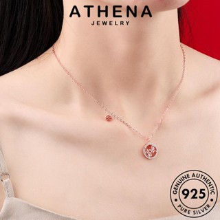 ATHENA JEWELRY มอยส์ซาไนท์ สร้อยคอ เกาหลี ต้นฉบับ เงิน เครื่องประดับ 925 เครื่องประดับ โกลด์ รวย จี้ ผู้หญิง แฟชั่น แท้ Silver ไดมอนด์ N193