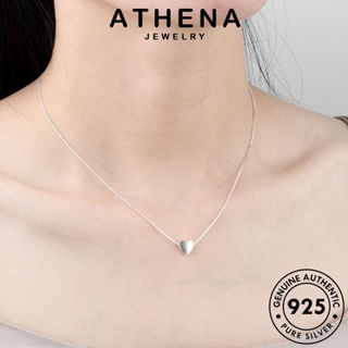 ATHENA JEWELRY เงิน เกาหลี 925 สร้อยคอ เครื่องประดับ เครื่องประดับ ผู้หญิง แท้ ความรักที่เรียบง่าย Silver จี้ ต้นฉบับ แฟชั่น N194