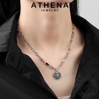 ATHENA JEWELRY 925 Silver แท้ แฟชั่น เครื่องประดับ ต้นฉบับ เกาหลี เหรียญย้อนยุค เครื่องประดับ จี้ สร้อยคอ ผู้หญิง เงิน N198