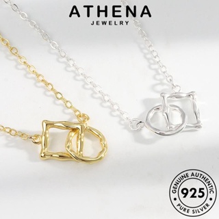 ATHENA JEWELRY เงิน แฟชั่น ต้นฉบับ เครื่องประดับ จี้ เครื่องประดับ Silver แท้ 925 ผู้หญิง เรขาคณิตเกาหลี สร้อยคอ เกาหลี ทอง N210