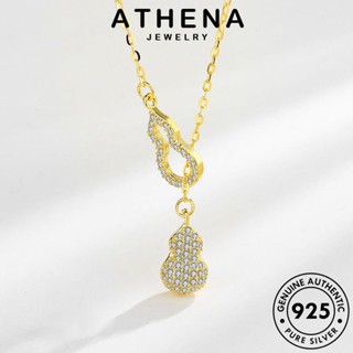 ATHENA JEWELRY แท้ ผู้หญิง แฟชั่น มอยส์ซาไนท์ มะระแฟชั่น เครื่องประดับ ไดมอนด์ 925 เกาหลี เงิน ต้นฉบับ Silver โกลด์ จี้ สร้อยคอ เครื่องประดับ N216