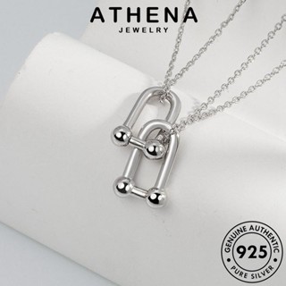 ATHENA JEWELRY จี้ ทอง แฟชั่น ต้นฉบับ แท้ เรโทร สร้อยคอ เครื่องประดับ Silver เงิน ยู เครื่องประดับ ผู้หญิง เกาหลี 925 N219