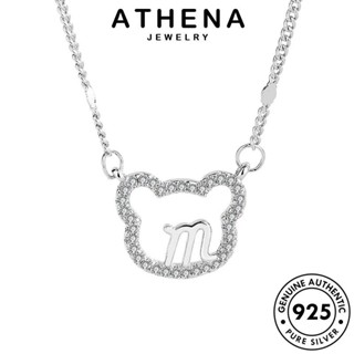 ATHENA JEWELRY แฟชั่น หมีหวาน เครื่องประดับ ไดมอนด์ จี้ เกาหลี เงิน ผู้หญิง มอยส์ซาไนท์ โกลด์ 925 ต้นฉบับ แท้ Silver สร้อยคอ เครื่องประดับ N226