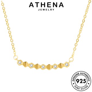 ATHENA JEWELRY Silver เครื่องประดับ ต้นฉบับ แฟชั่น มอยส์ซาไนท์ จี้ เครื่องประดับ แท้ 925 ไดมอนด์ เรียบง่าย ผู้หญิง เกาหลี เงิน โกลด์ สร้อยคอ N229