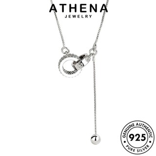 ATHENA JEWELRY เกาหลี เครื่องประดับ แหวนแฟชั่น ต้นฉบับ แฟชั่น แท้ เครื่องประดับ 925 ไดมอนด์ เงิน สร้อยคอ Silver ผู้หญิง มอยส์ซาไนท์ จี้ โกลด์ N233