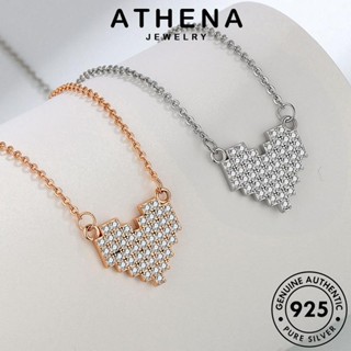 ATHENA JEWELRY รักแฟชั่น แฟชั่น เครื่องประดับ เครื่องประดับ แท้ เกาหลี มอยส์ซาไนท์ สร้อยคอ เงิน ไดมอนด์ จี้ 925 ต้นฉบับ Silver โกลด์ ผู้หญิง N188