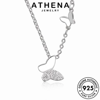 ATHENA JEWELRY จี้ เครื่องประดับ สร้อยคอ ผู้หญิง เงิน แท้ 925 มอยส์ซาไนท์ แฟชั่น โกลด์ ไดมอนด์ Silver เครื่องประดับ เกาหลี ต้นฉบับ ผีเสื้อที่เรียบง่าย N249