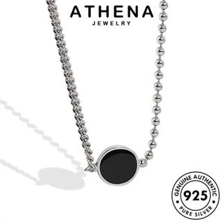 ATHENA JEWELRY เกาหลี เครื่องประดับ เงิน สร้อยคอ จี้ แฟชั่น แท้ แผ่นเกาหลี เครื่องประดับ 925 Silver ต้นฉบับ ผู้หญิง N255