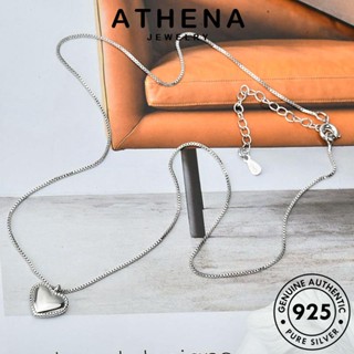 ATHENA JEWELRY 925 สร้อยคอ เครื่องประดับ แฟชั่น Silver ต้นฉบับ เงิน ผู้หญิง เกาหลี หัวใจย้อนยุค แท้ เครื่องประดับ จี้ N257