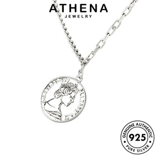 ATHENA JEWELRY จี้ เครื่องประดับ เครื่องประดับ แฟชั่น แท้ เงิน ต้นฉบับ เกาหลี ราชินีย้อนยุค สร้อยคอ Silver 925 ผู้หญิง N261