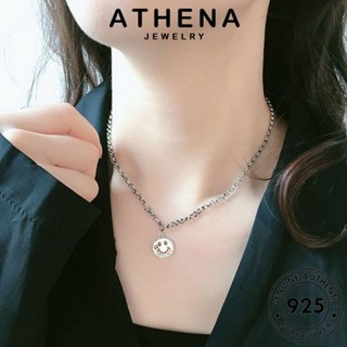 ATHENA JEWELRY ยิ้มย้อนยุค แท้ เงิน Silver 925 ต้นฉบับ จี้ เครื่องประดับ แฟชั่น สร้อยคอ เกาหลี เครื่องประดับ ผู้หญิง N264