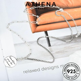 ATHENA JEWELRY แฟชั่น เงิน Silver สร้อยคอ 925 เหรียญย้อนยุค แท้ ต้นฉบับ จี้ ผู้หญิง เครื่องประดับ เครื่องประดับ เกาหลี N265