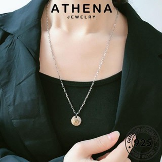 ATHENA JEWELRY แฟชั่น Silver ต้นฉบับ แท้ ยิ้มย้อนยุค ผู้หญิง เครื่องประดับ จี้ 925 เครื่องประดับ สร้อยคอ เกาหลี เงิน N266