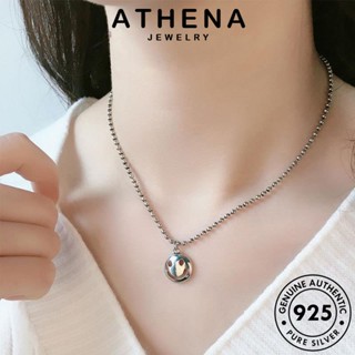 ATHENA JEWELRY เงิน สร้อยคอ ผู้หญิง 925 จี้ เครื่องประดับ ยิ้มย้อนยุค Silver ต้นฉบับ เกาหลี เครื่องประดับ แฟชั่น แท้ N267