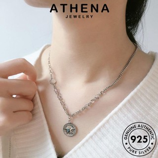 ATHENA JEWELRY รูปดาวห้าแฉกย้อนยุค เกาหลี ผู้หญิง เงิน จี้ แท้ ต้นฉบับ 925 เครื่องประดับ Silver เครื่องประดับ สร้อยคอ แฟชั่น N272