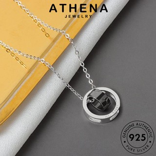 ATHENA JEWELRY เงิน ต้นฉบับ จี้ Silver เครื่องประดับ 925 สร้อยคอ ทอง วงกลมง่ายๆ แฟชั่น คู่รัก เครื่องประดับ เกาหลี แท้ N280