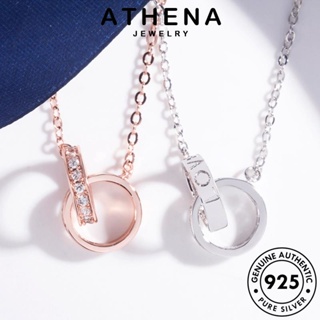 ATHENA JEWELRY แหวนคู่แฟชั่น เกาหลี ต้นฉบับ เครื่องประดับ โกลด์ มอยส์ซาไนท์ แท้ Silver เงิน ผู้หญิง ไดมอนด์ 925 สร้อยคอ แฟชั่น เครื่องประดับ จี้ N346