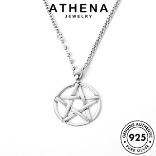 ATHENA JEWELRY แฟชั่น เกาหลี เครื่องประดับ เครื่องประดับ ต้นฉบับ Silver แท้ รูปดาวห้าแฉกย้อนยุค จี้ ผู้หญิง 925 สร้อยคอ เงิน N298