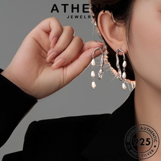 ATHENA JEWELRY ผู้หญิง พู่ ต่างหู ต้นฉบับ เงิน เครื่องประดับ หนีบ Silver เครื่องประดับ ห่วง แท้ ตุ้มหู แฟชั่น ไข่มุกทอง 925 เกาหลี E57