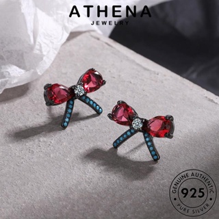 ATHENA JEWELRY หนีบ เกาหลี ผู้หญิง 925 ผีเสื้อ แฟชั่น ห่วง Silver แท้ เงิน เครื่องประดับ ต้นฉบับ ต่างหู เครื่องประดับ ตุ้มหู ทองทับทิม E132