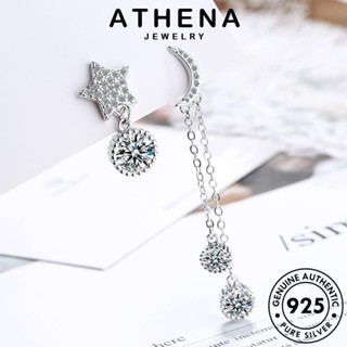 ATHENA JEWELRY แฟชั่น ต่างหู Silver ตุ้มหู ผู้หญิง ต้นฉบับ แท้ หนีบ เครื่องประดับ เงิน เครื่องประดับ เกาหลี รูปดาวห้าแฉก มอยส์ซาไนท์ไดมอนด์ 925 ห่วง E142