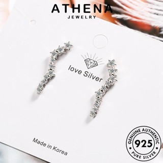 ATHENA JEWELRY มอยส์ซาไนท์ไดมอนด์ ต่างหู ผู้หญิง แฟชั่น แท้ Silver รูปดาวห้าแฉก เงิน ห่วง เครื่องประดับ 925 หนีบ ต้นฉบับ เครื่องประดับ เกาหลี ตุ้มหู E145