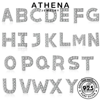 ATHENA JEWELRY แฟชั่น ต้นฉบับ ตุ้มหู เกาหลี ห่วง แท้ Silver 925 มอยส์ซาไนท์ไดมอนด์ ต่างหู จดหมาย ผู้หญิง หนีบ เครื่องประดับ เครื่องประดับ เงิน E90