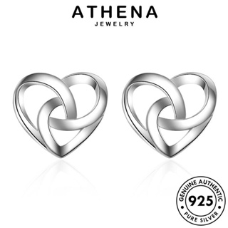 ATHENA JEWELRY ต้นฉบับ รัก หนีบ Silver เครื่องประดับ ต่างหู ตุ้มหู 925 เกาหลี ห่วง ผู้หญิง เงิน แฟชั่น แท้ เครื่องประดับ E92