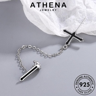 ATHENA JEWELRY ต่างหู เครื่องประดับ 925 ข้าม เครื่องประดับ เงิน Silver แฟชั่น ต้นฉบับ ห่วง แท้ หนีบ เกาหลี ผู้หญิง ตุ้มหู E106