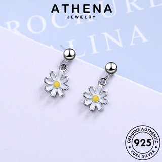 ATHENA JEWELRY Silver แท้ ห่วง 925 เกาหลี ดอกทานตะวัน ตุ้มหู เครื่องประดับ ต่างหู ต้นฉบับ ผู้หญิง หนีบ เครื่องประดับ เงิน แฟชั่น E114