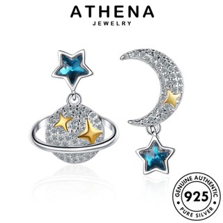 ATHENA JEWELRY หนีบ Silver มอยส์ซาไนท์ ดาวเดือน เครื่องประดับ ห่วง 925 แฟชั่น โกลด์ ผู้หญิง เงิน ไดมอนด์ แท้ เครื่องประดับ ต่างหู ต้นฉบับ เกาหลี ตุ้มหู E261