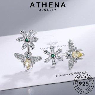 ATHENA JEWELRY เครื่องประดับ โกลด์ ผู้หญิง เงิน ต้นฉบับ เกาหลี 925 ต่างหู เครื่องประดับ ตุ้มหู ผึ้ง มอยส์ซาไนท์ ห่วง หนีบ ไดมอนด์ แท้ แฟชั่น Silver E192