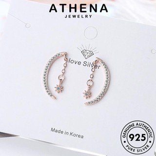 ATHENA JEWELRY เครื่องประดับ ต้นฉบับ 925 หนีบ วงเดือน Silver ไดมอนด์ ตุ้มหู เครื่องประดับ มอยส์ซาไนท์ ผู้หญิง แท้ เกาหลี เงิน ห่วง โกลด์ ต่างหู แฟชั่น E269