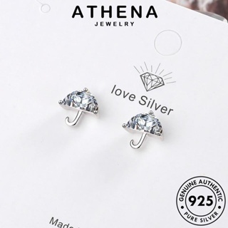 ATHENA JEWELRY ตุ้มหู มอยส์ซาไนท์ไดมอนด์ Silver แท้ 925 ต้นฉบับ แฟชั่น เครื่องประดับ ร่ม ห่วง ผู้หญิง ต่างหู หนีบ เงิน เครื่องประดับ เกาหลี E272